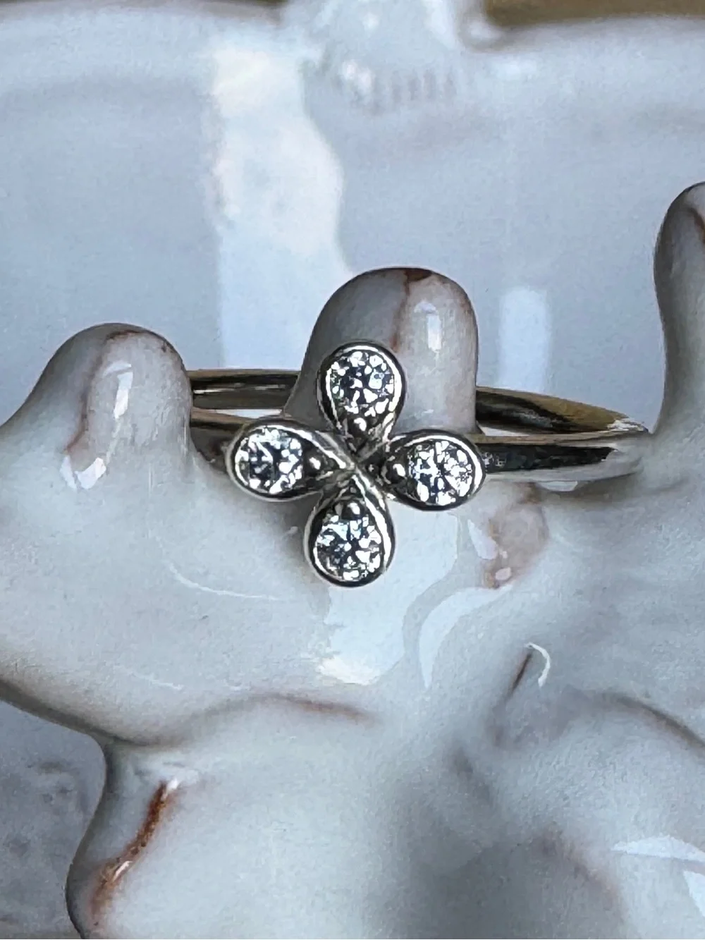 Pandora Four Petal Ring NWOT